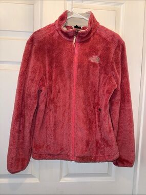 The North Face Women's Rose Pink Plush Full-Zip Teddy Jacket size Medium